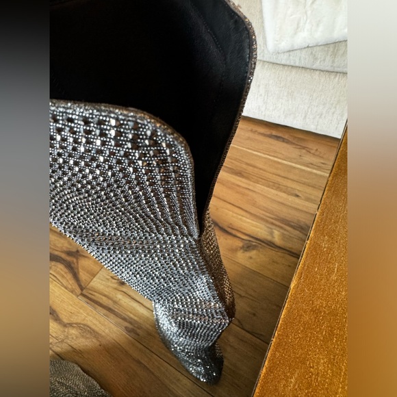 Carvela thigh-high rhinestone embellished boots - Picture 5 of 6